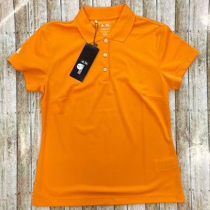 NWT orange adidas climalite polo.